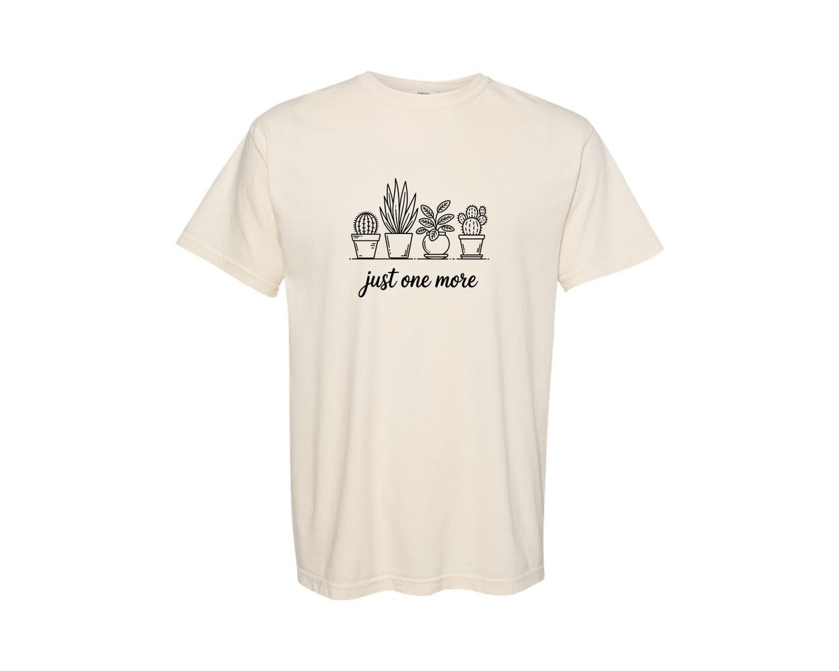 brand:Comfort Colors|color:Ivory|Just One More Plant Shirt Graphic T-Shirt