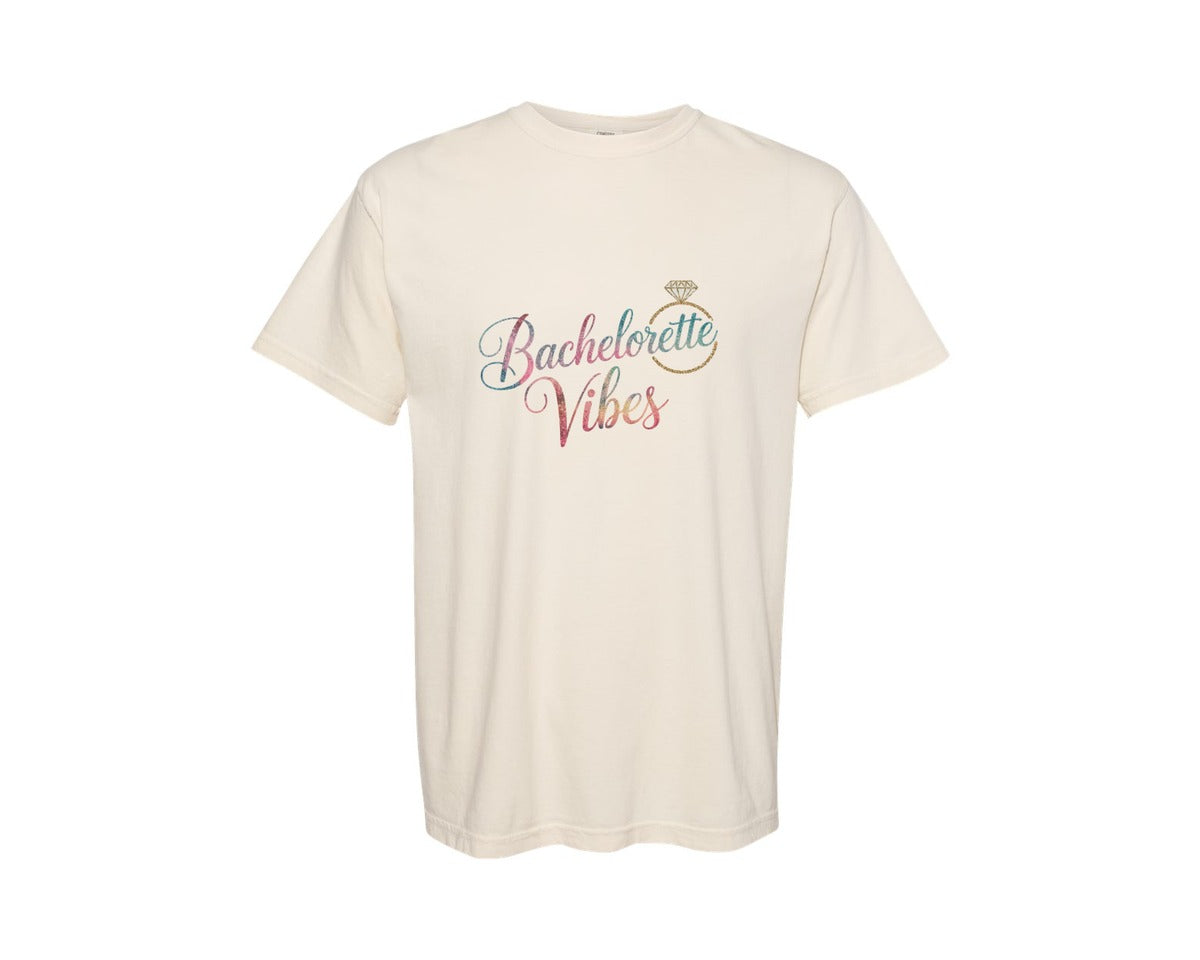 brand:Comfort Colors|color:Ivory|Bachelorette Vibes Engagement Ring Graphic T-Shirt