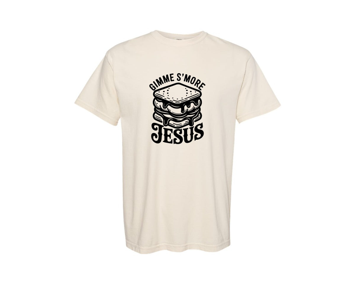 brand:Comfort Colors|color:Ivory|Gimme Smore Jesus Trendy Christ Graphic T-Shirt