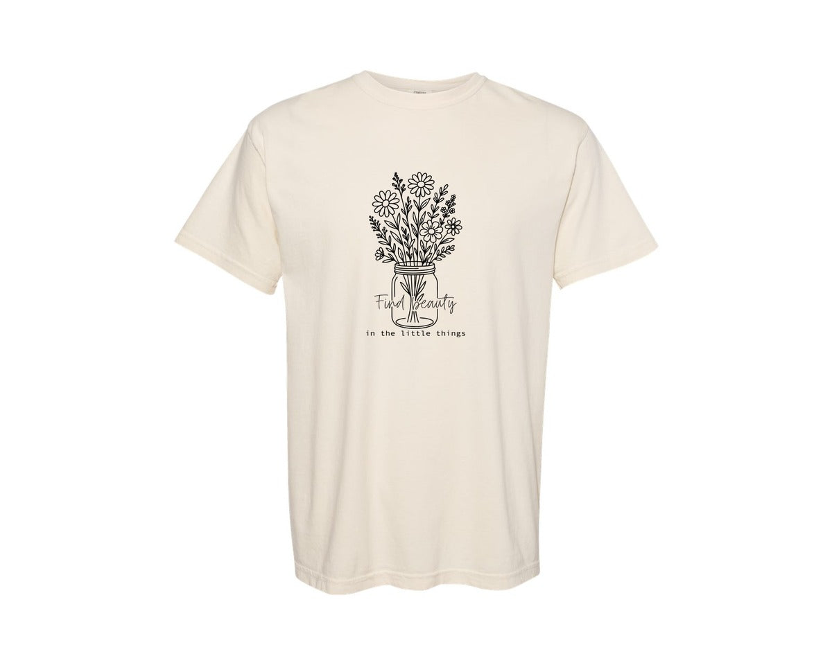 brand:Comfort Colors|color:Ivory|Motivational Floral Quote Vintage Graphic T-Shirt