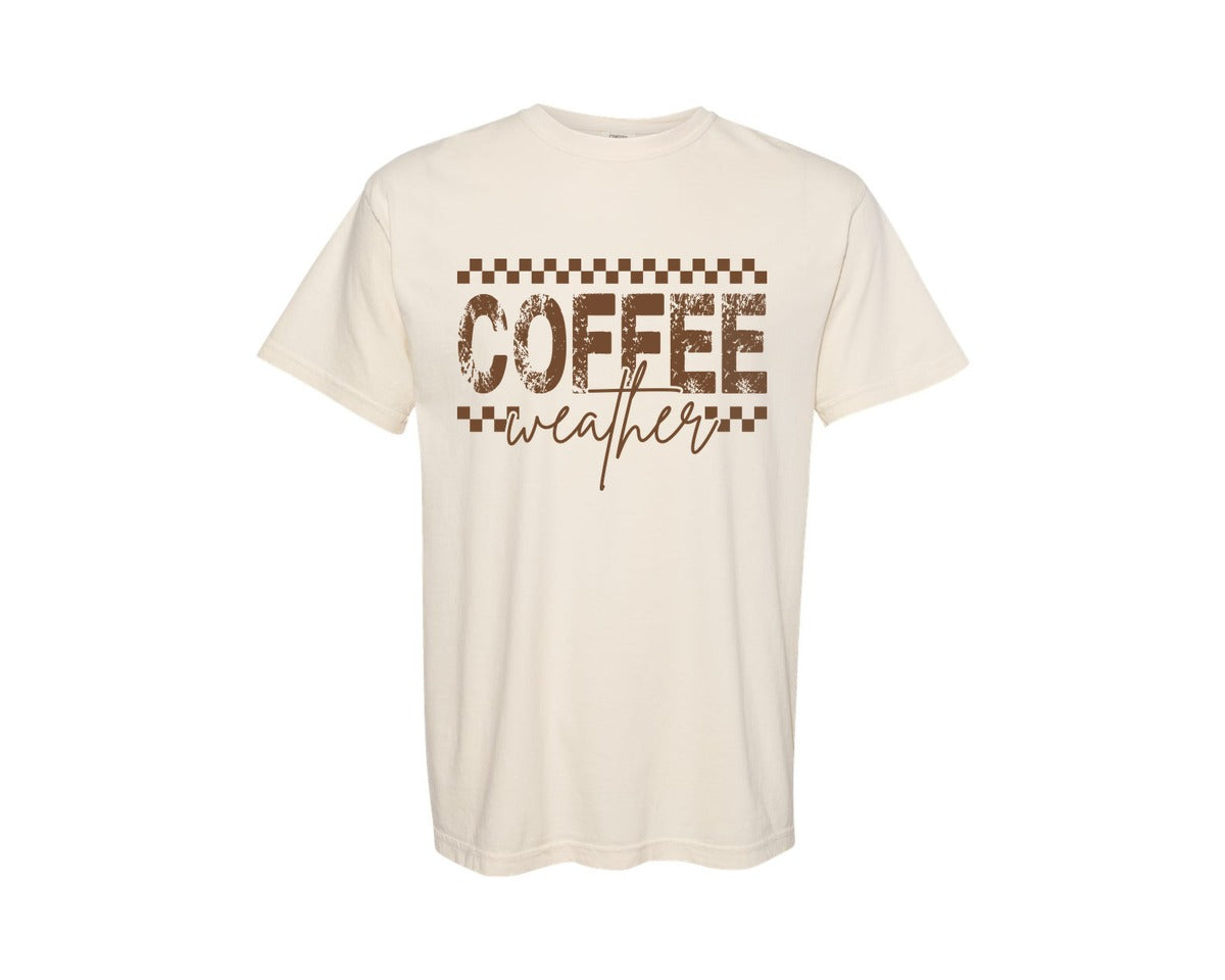 brand:Comfort Colors|color:Ivory|Coffee Weather Coffee Season 3 Graphic T-Shirt