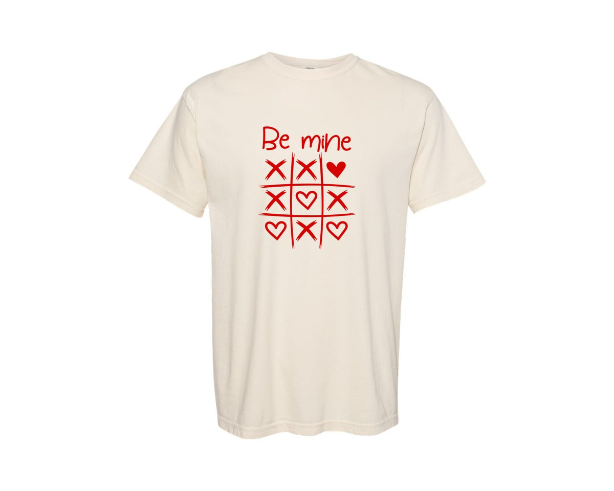brand:Comfort Colors|color:Ivory|Be Mine Happy Valentines Day 2 Graphic T-Shirt