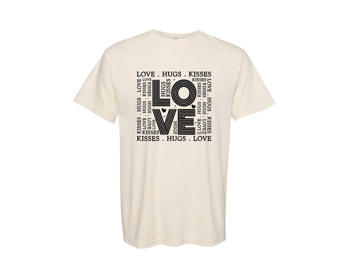 brand:Comfort Colors|color:Ivory|Valentine Subway Art Love Shirt Graphic T-Shirt