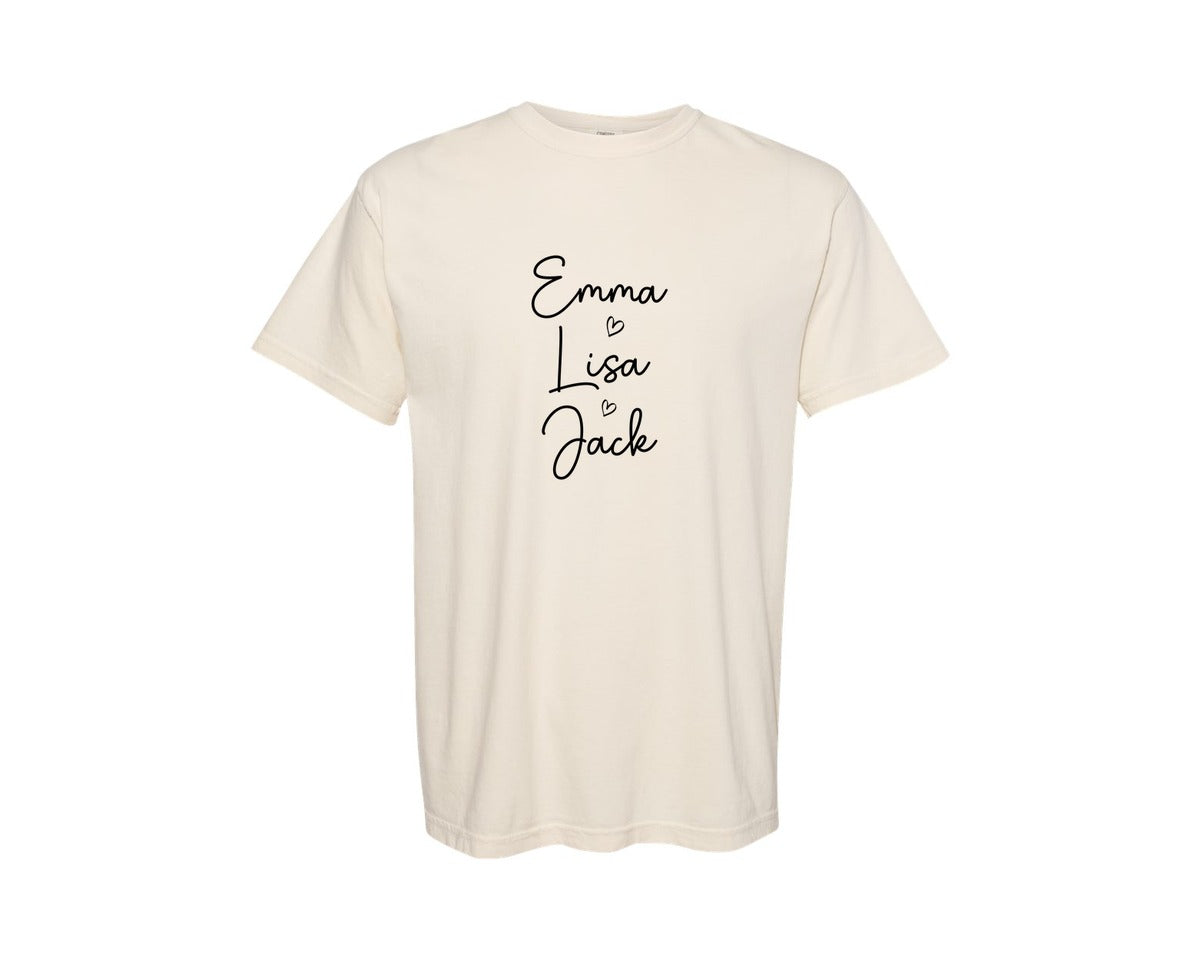 brand:Comfort Colors|color:Ivory|I Wear My Heart On My Sleeve Design 2 Graphic T-Shirt