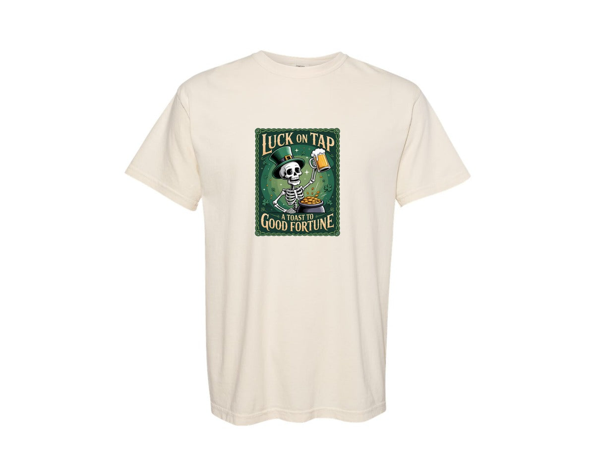 brand:Comfort Colors|color:Ivory|Skeleton St Patricks Day Graphic T-Shirt