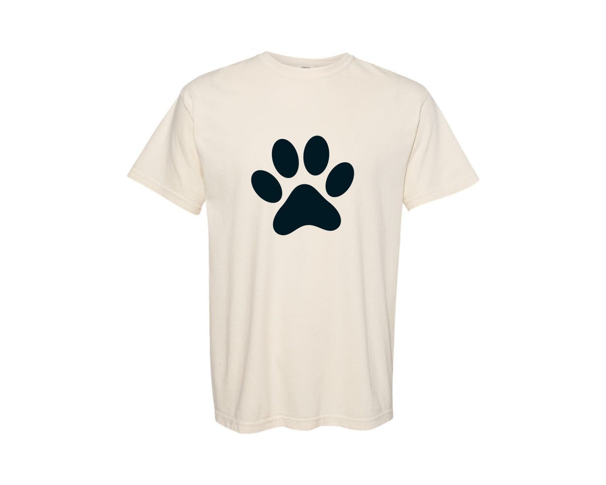 brand:Comfort Colors|color:Ivory|Animal Footprint Graphic T-Shirt