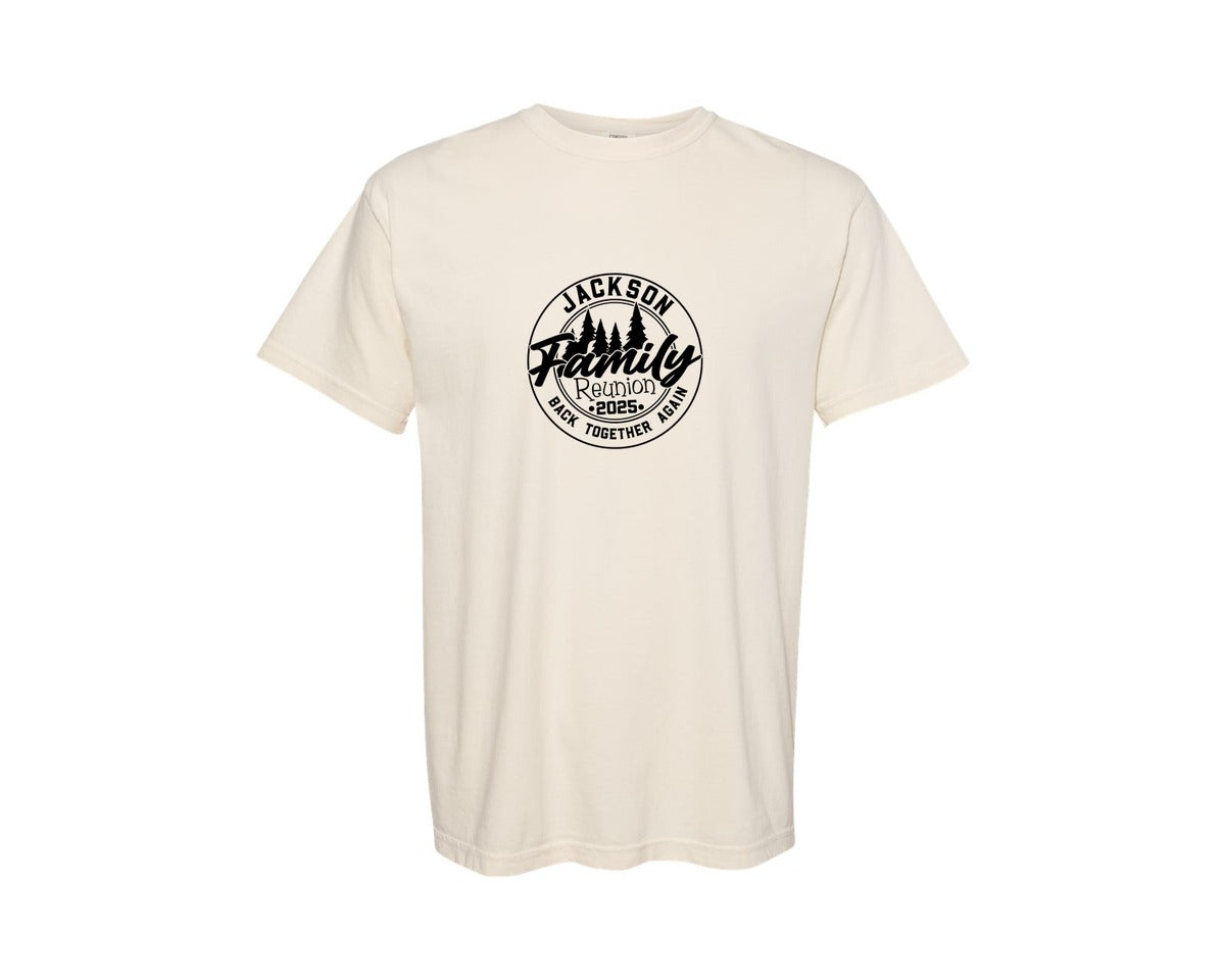 brand:Comfort Colors|color:Ivory|Jeckson Family Reunion 2025 Custom Shirt Graphic T-Shirt