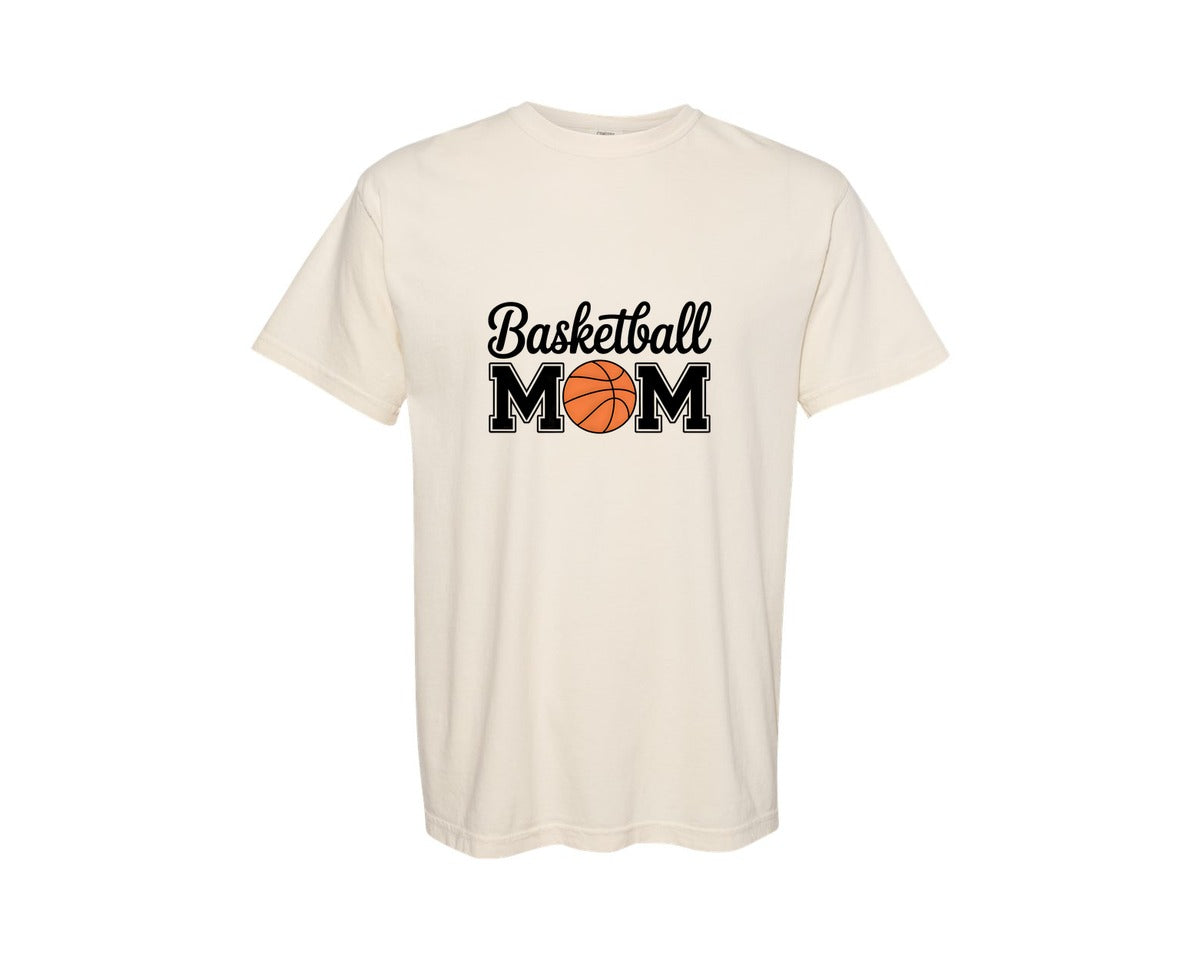 brand:Comfort Colors|color:Ivory|Basketball Mom Basketball Game Graphic T-Shirt
