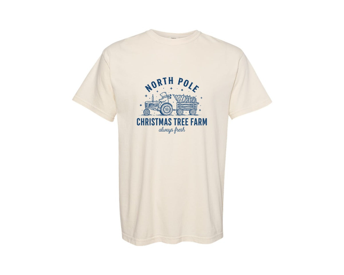 brand:Comfort Colors|color:Ivory|North Pole Christmas 3 Graphic T-Shirt