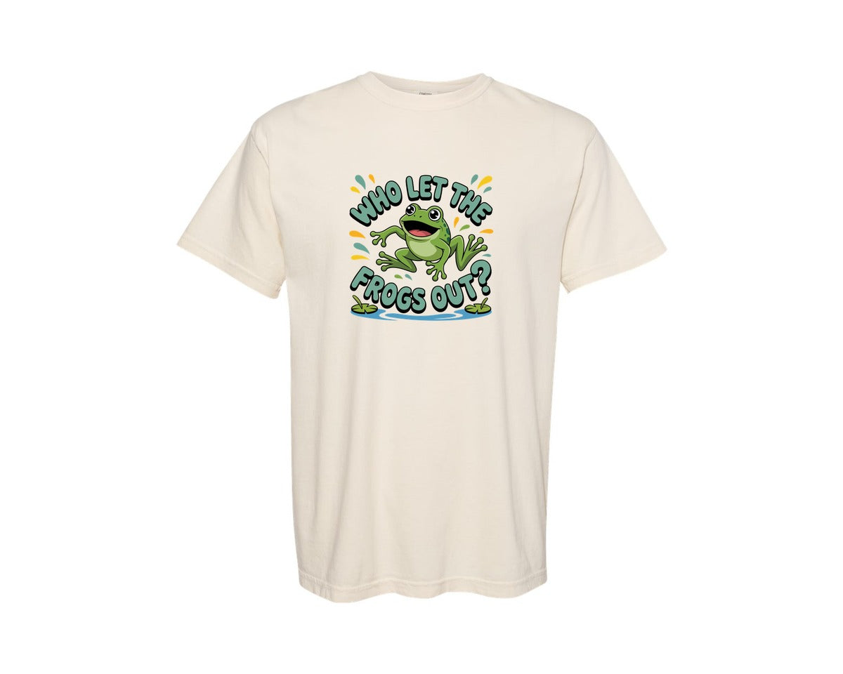 brand:Comfort Colors|color:Ivory|Funny Valentines Day Frog 2 Graphic T-Shirt