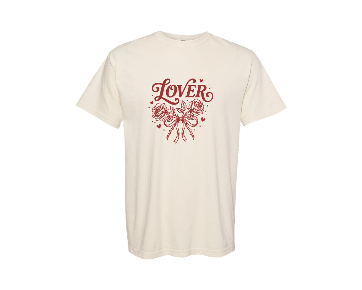 brand:Comfort Colors|color:Ivory|Lover Coquette Valentines Graphic T-Shirt