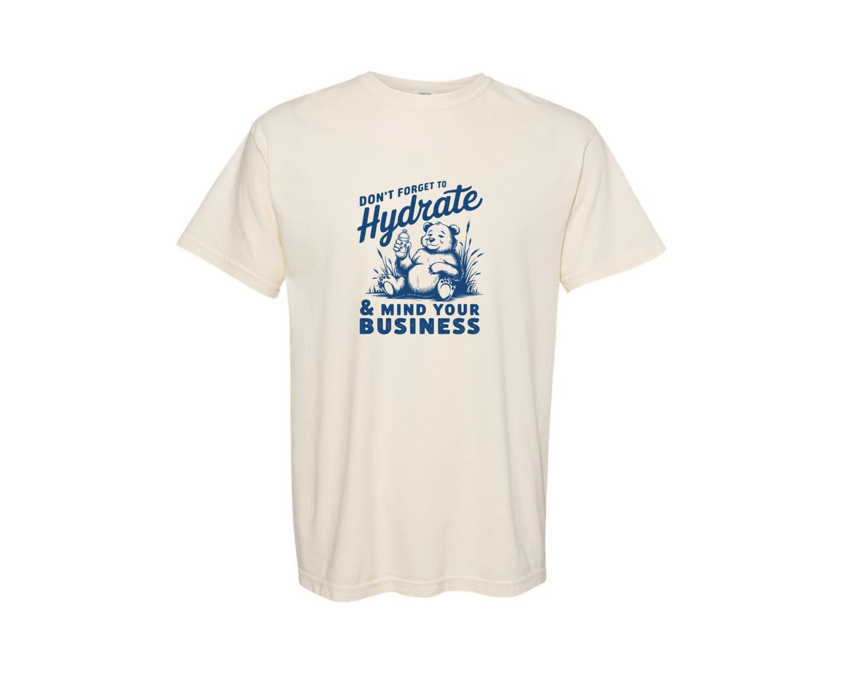 brand:Comfort Colors|color:Ivory|Dont Forget To Hydrate And Mind Your Sv Graphic T-Shirt