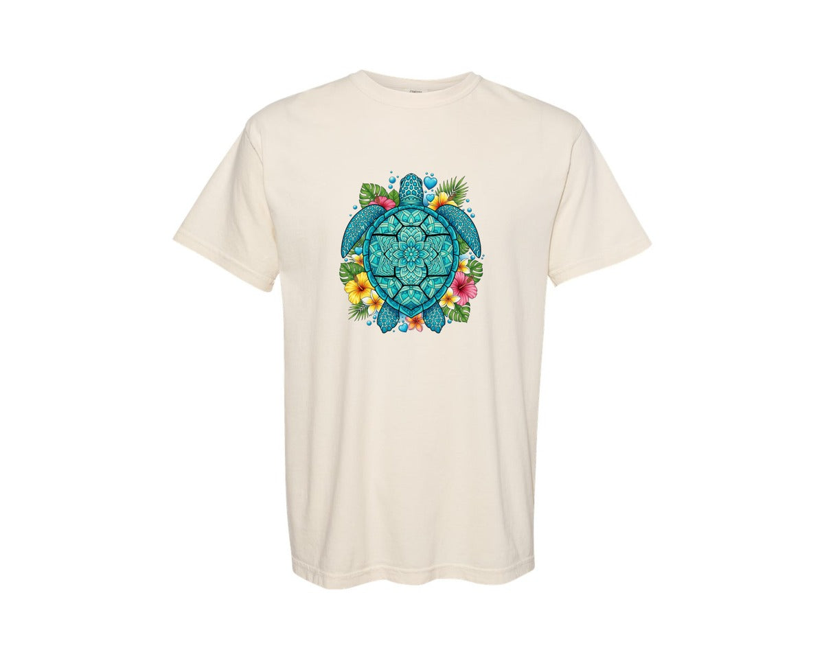 brand:Comfort Colors|color:Ivory|Sea Turtle Nautical 3 Graphic T-Shirt