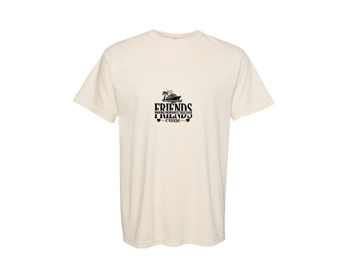 brand:Comfort Colors|color:Ivory|Friends Cruise 2025 Svgcruise Ship Graphic T-Shirt