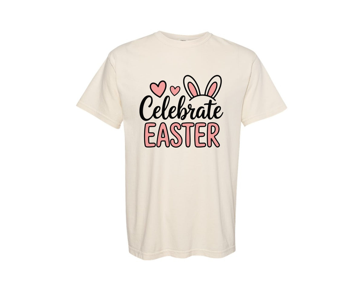 brand:Comfort Colors|color:Ivory|Easter Design 180 Graphic T-Shirt