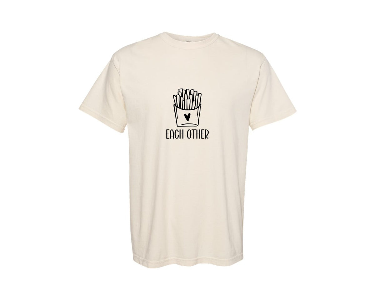 brand:Comfort Colors|color:Ivory|Made For Each Other Couple Matching Graphic T-Shirt