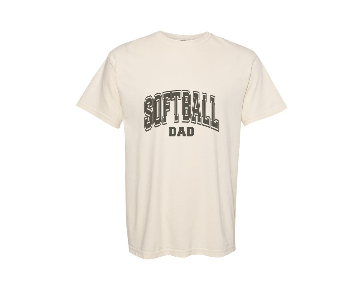 brand:Comfort Colors|color:Ivory|Softball Dad Varsity Graphic T-Shirt