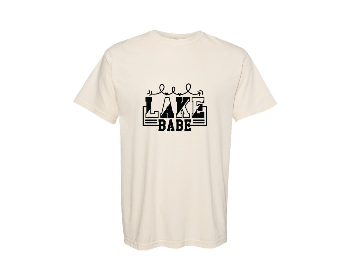 brand:Comfort Colors|color:Ivory|Lake Babe 22 Graphic T-Shirt