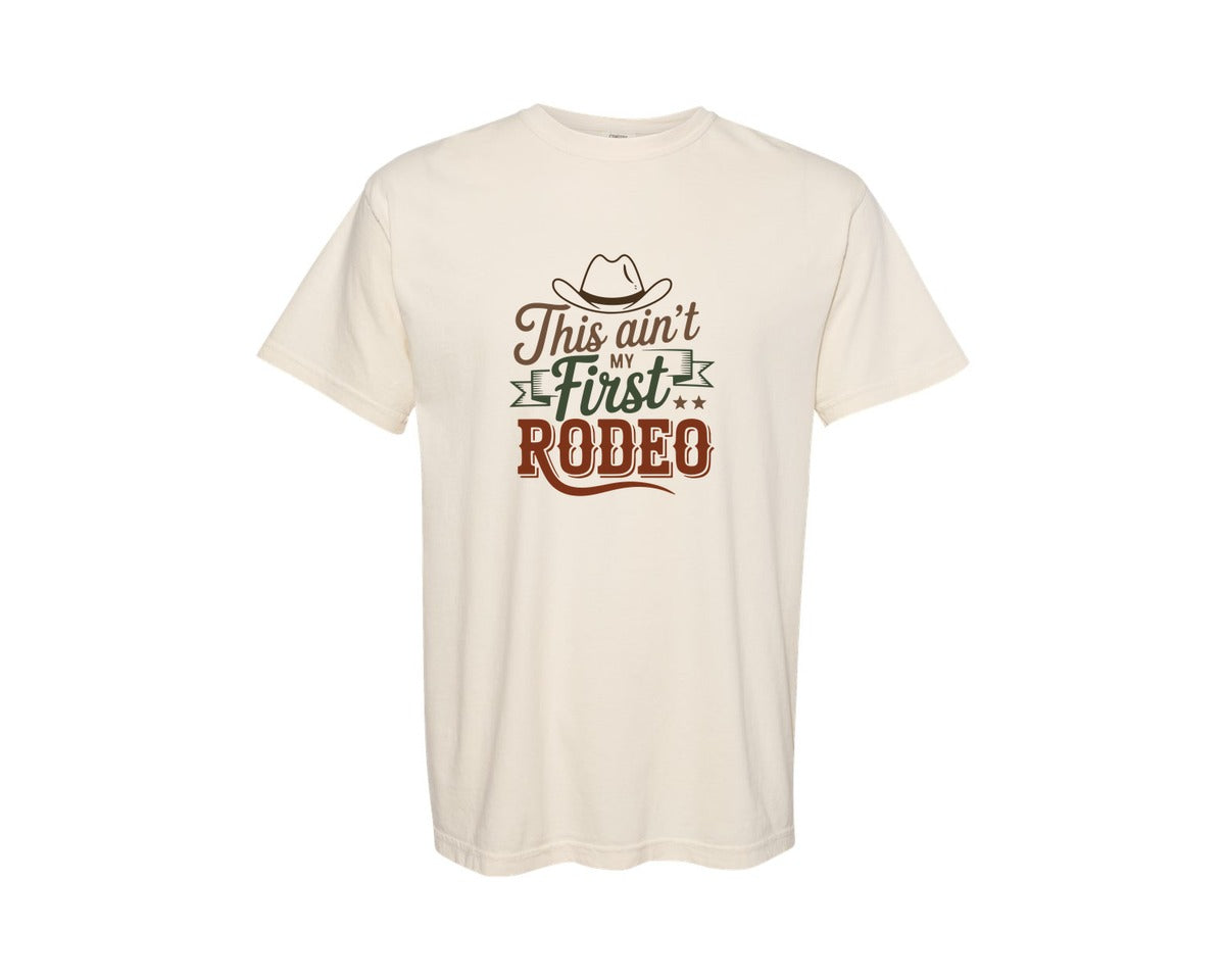brand:Comfort Colors|color:Ivory|This Aint My First Trail Ride Graphic T-Shirt