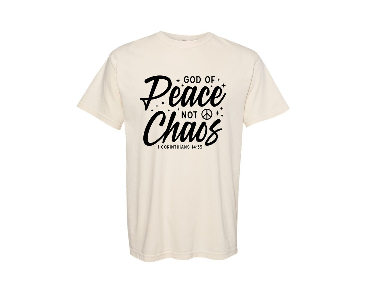 brand:Comfort Colors|color:Ivory|God Of Peace Trendy Christian 4 Graphic T-Shirt