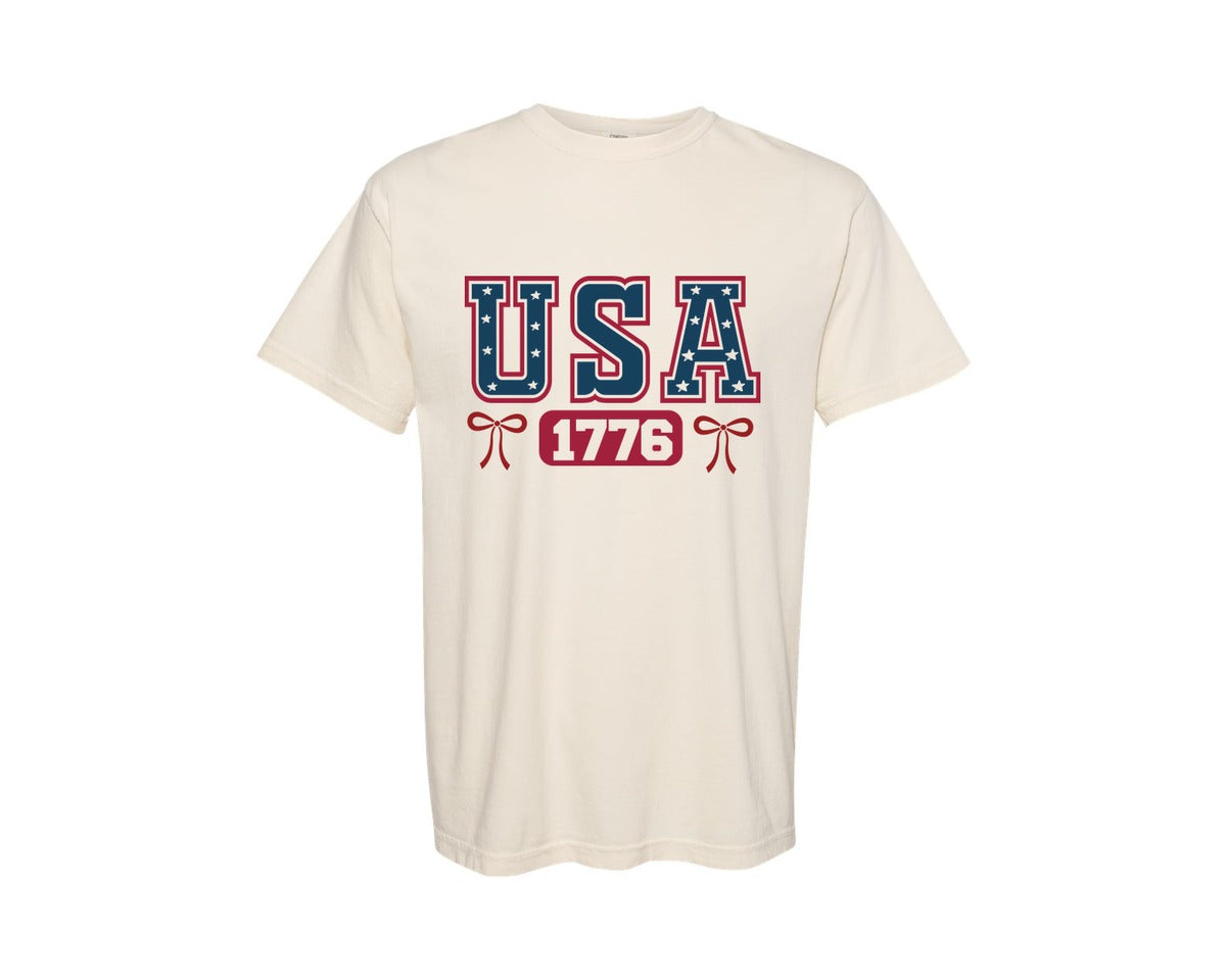 brand:Comfort Colors|color:Ivory|Usa 1776 6 Graphic T-Shirt