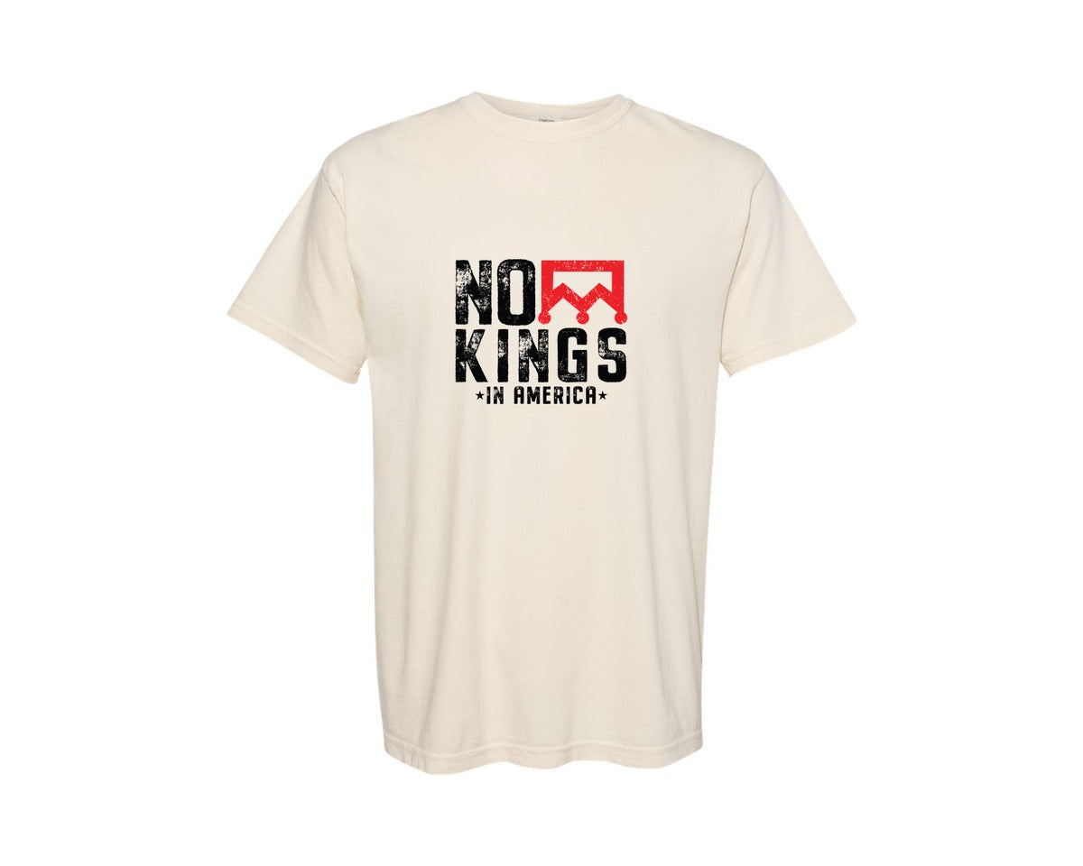 brand:Comfort Colors|color:Ivory|Nope No Kings In America Design Graphic T-Shirt