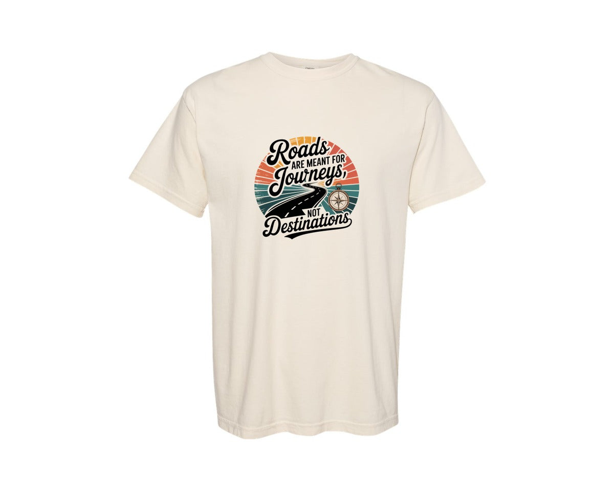 brand:Comfort Colors|color:Ivory|Vintage Sunset Retro Biker Shirt Graphic T-Shirt
