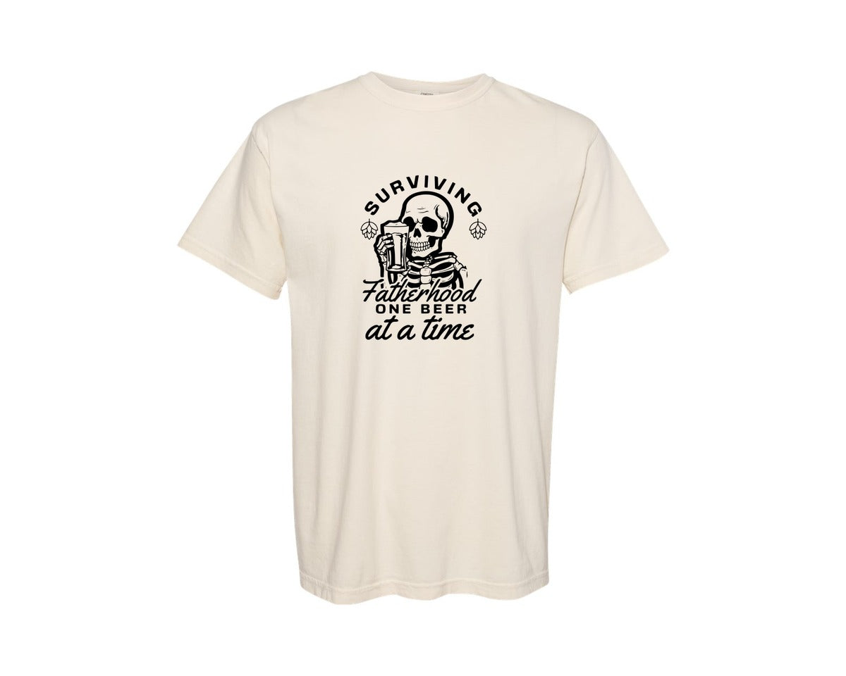 brand:Comfort Colors|color:Ivory|Birthday Dad Beer Dad Graphic T-Shirt