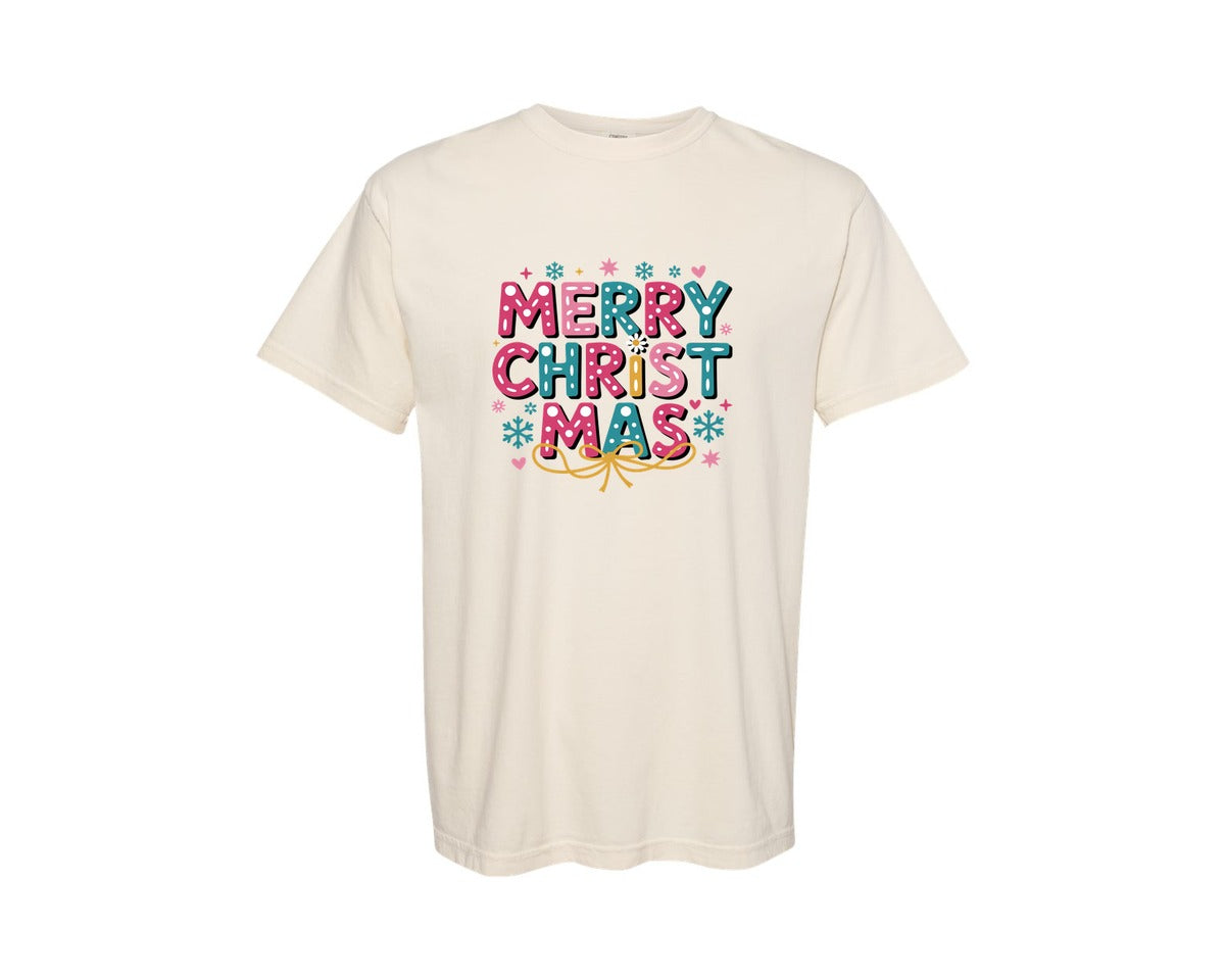 brand:Comfort Colors|color:Ivory|Christmas Coquette 22 Graphic T-Shirt