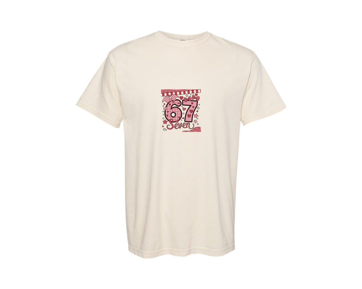 brand:Comfort Colors|color:Ivory|Valentines Day 6 7 Trendy Graphic T-Shirt
