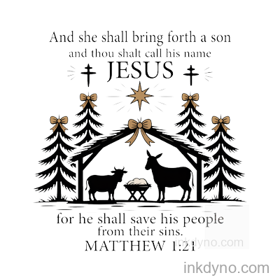 Jesus , Nativity Scene -01 DTF Transfer – Ready to Press (Christmas)