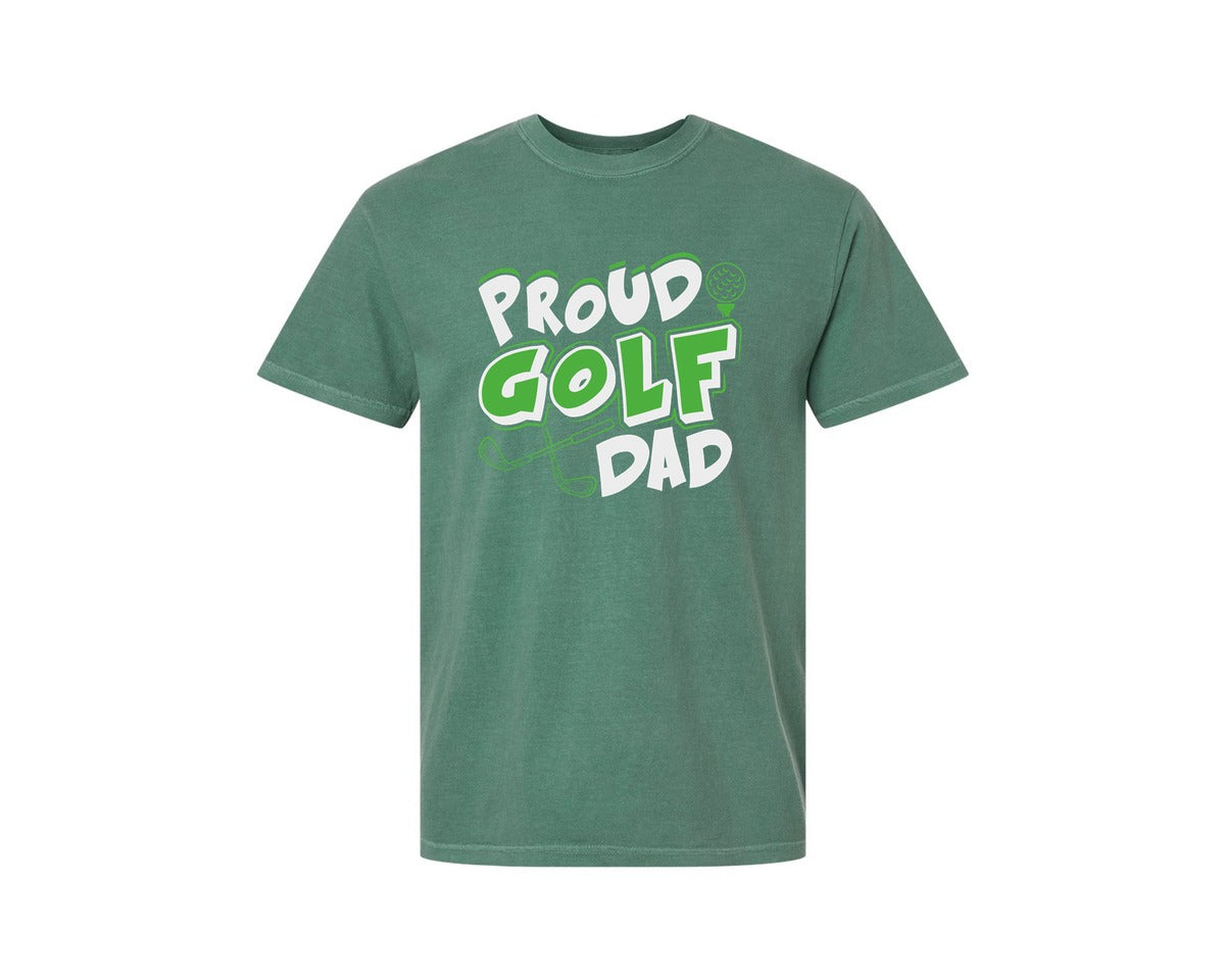 brand:Comfort Colors|color:Light Green|Proud Golf Dad Sports Quote Design 4 Graphic T-Shirt