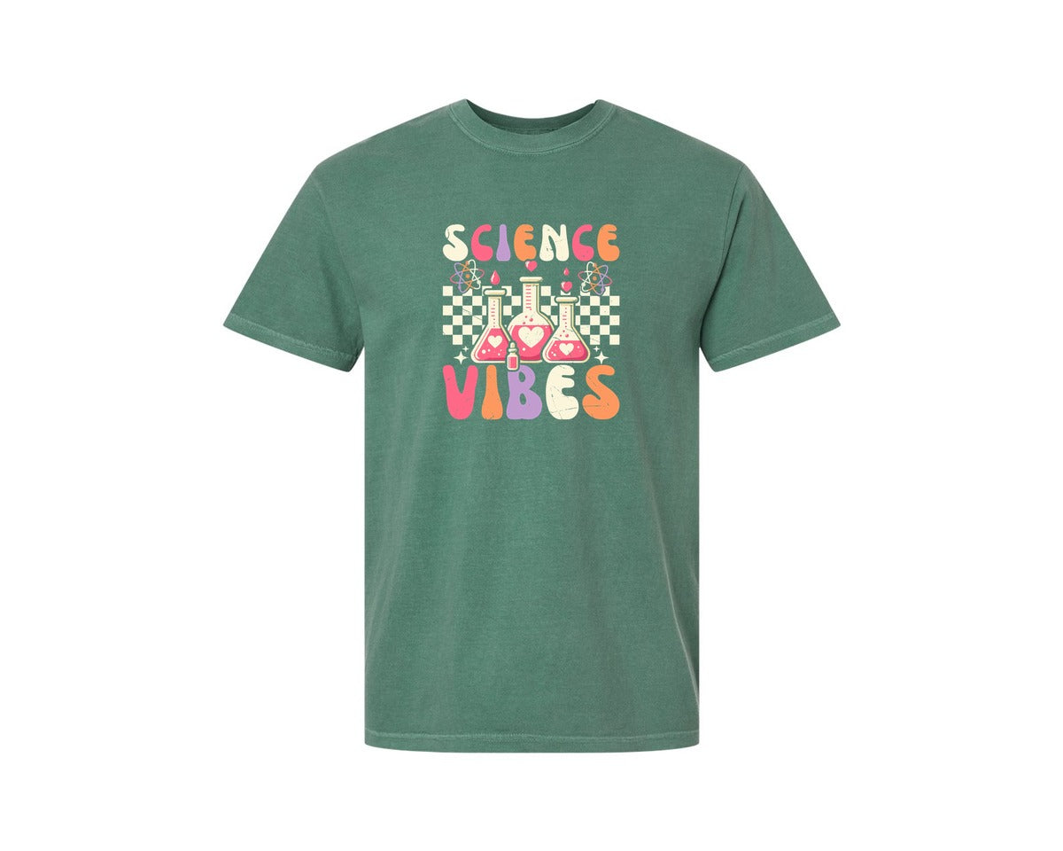 brand:Comfort Colors|color:Light Green|Groovy Science Vibes Chemistry T Shirt Graphic T-Shirt