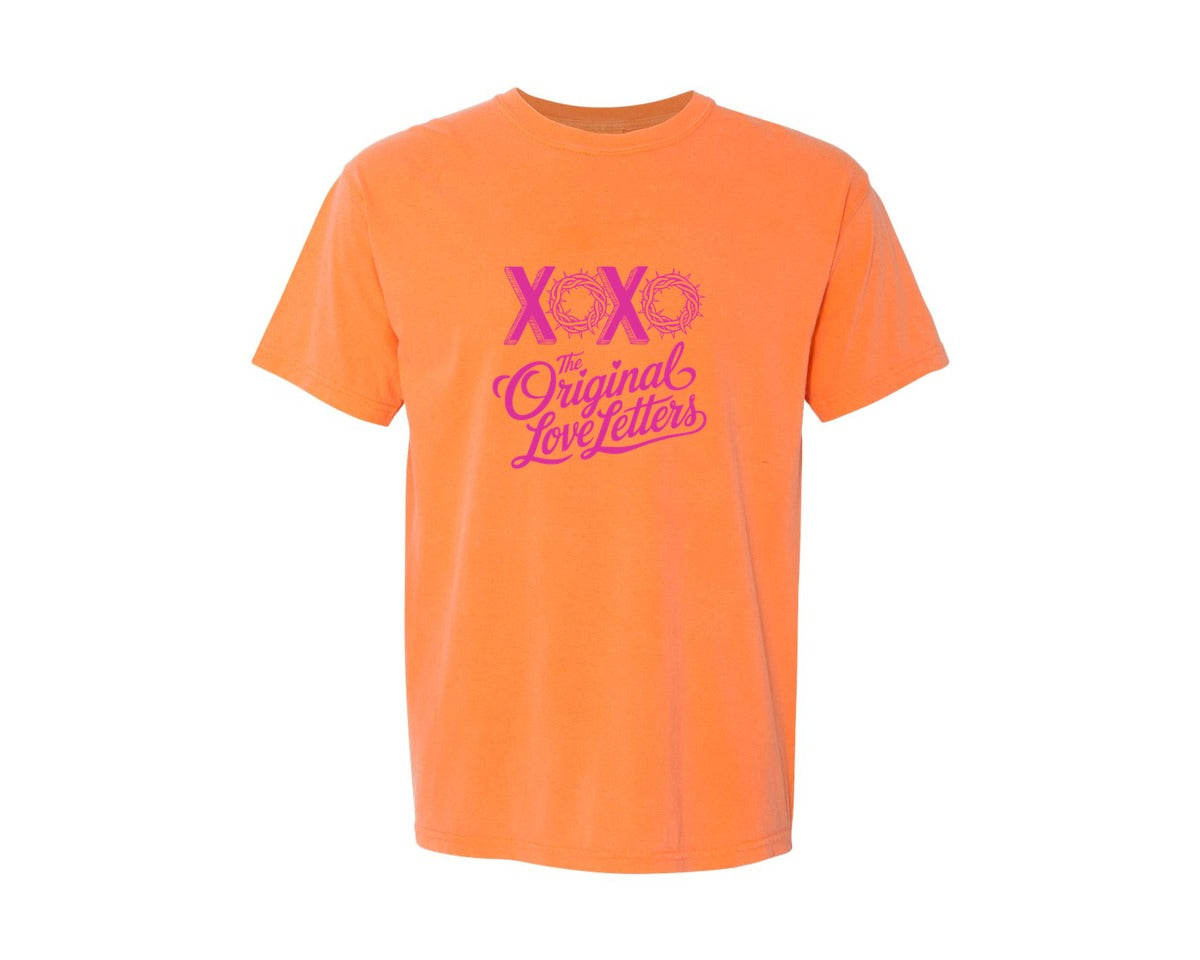 brand:Comfort Colors|color:Melon|Christian Love Religious Valentine Graphic T-Shirt