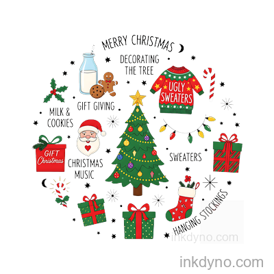 Merry , Vibes DTF Transfer – Ready to Press (Christmas)