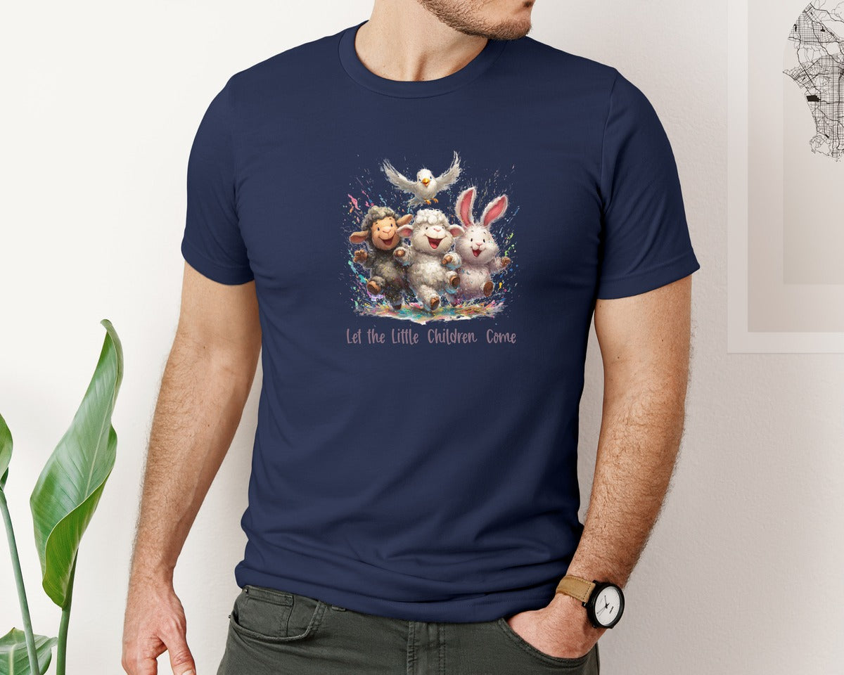 brand:Bella Canvas|color:Navy|Childrens Christian Set Graphic T-Shirt