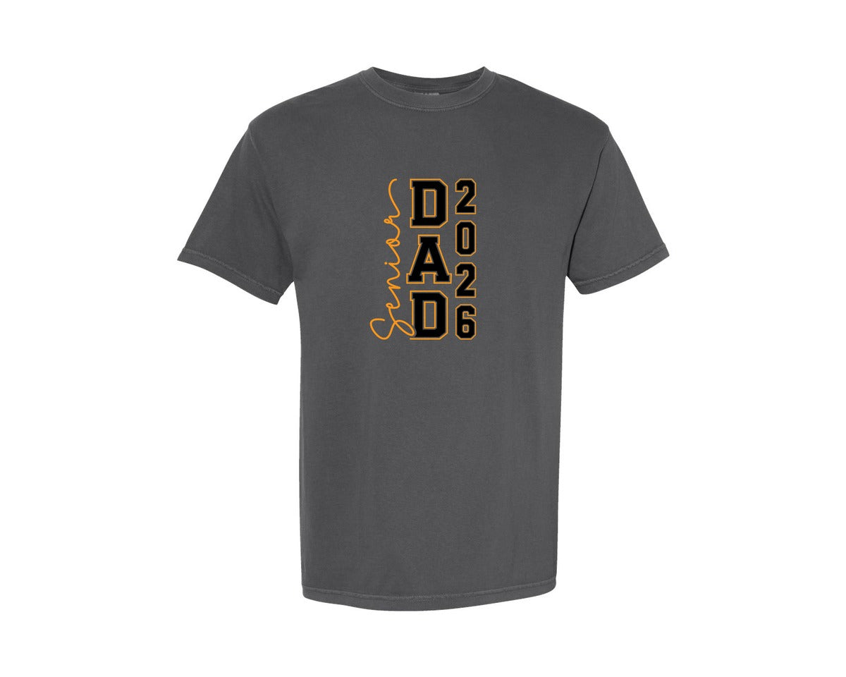 brand:Comfort Colors|color:Pepper|Senior Dad 2026 Graduation 2 Graphic T-Shirt