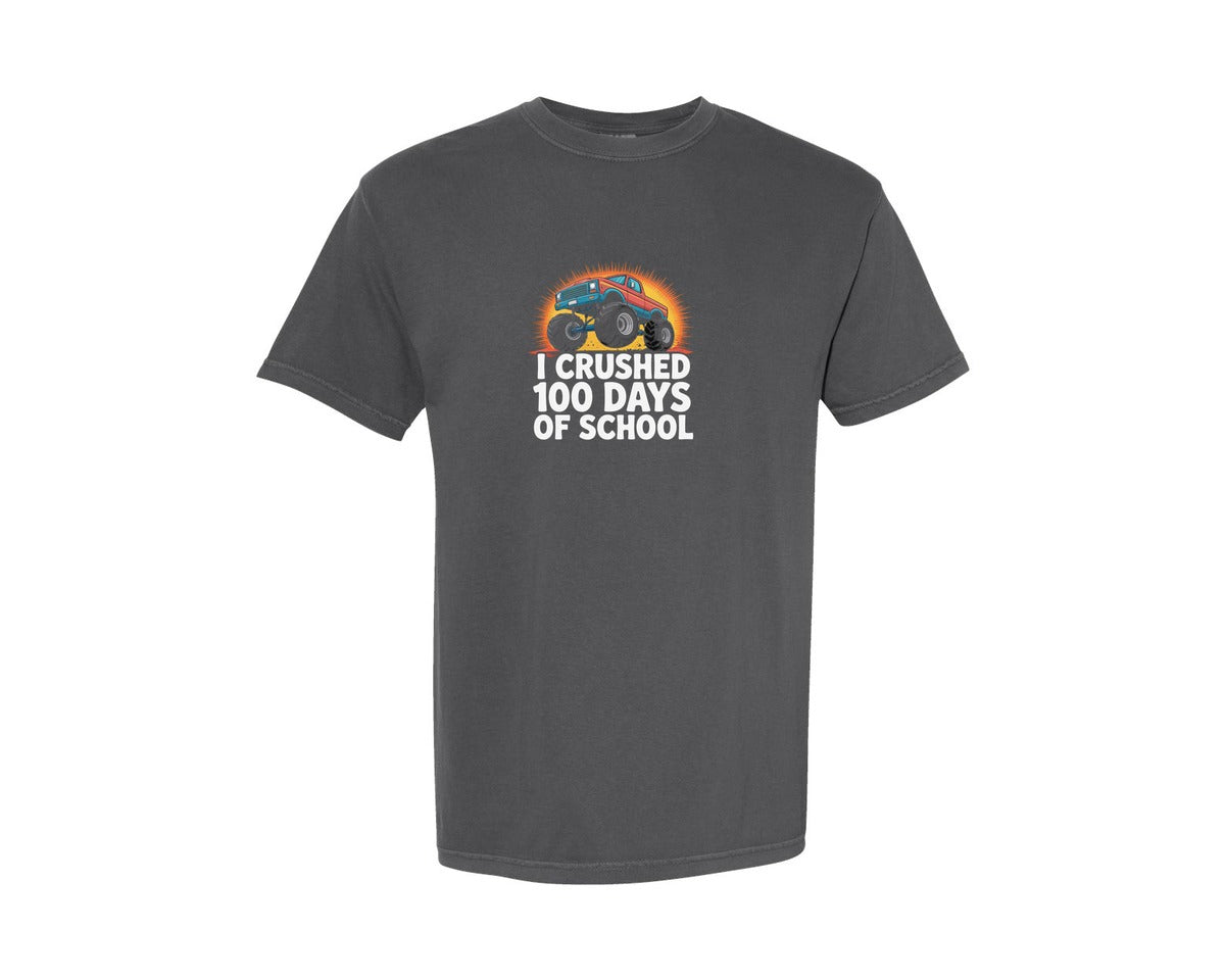 brand:Comfort Colors|color:Pepper|I Crushed 100 Days Of School 14 Graphic T-Shirt