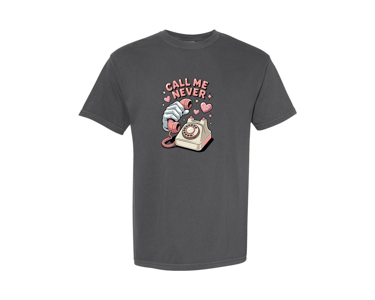 brand:Comfort Colors|color:Pepper|Funny Retro Phone Graphic T-Shirt