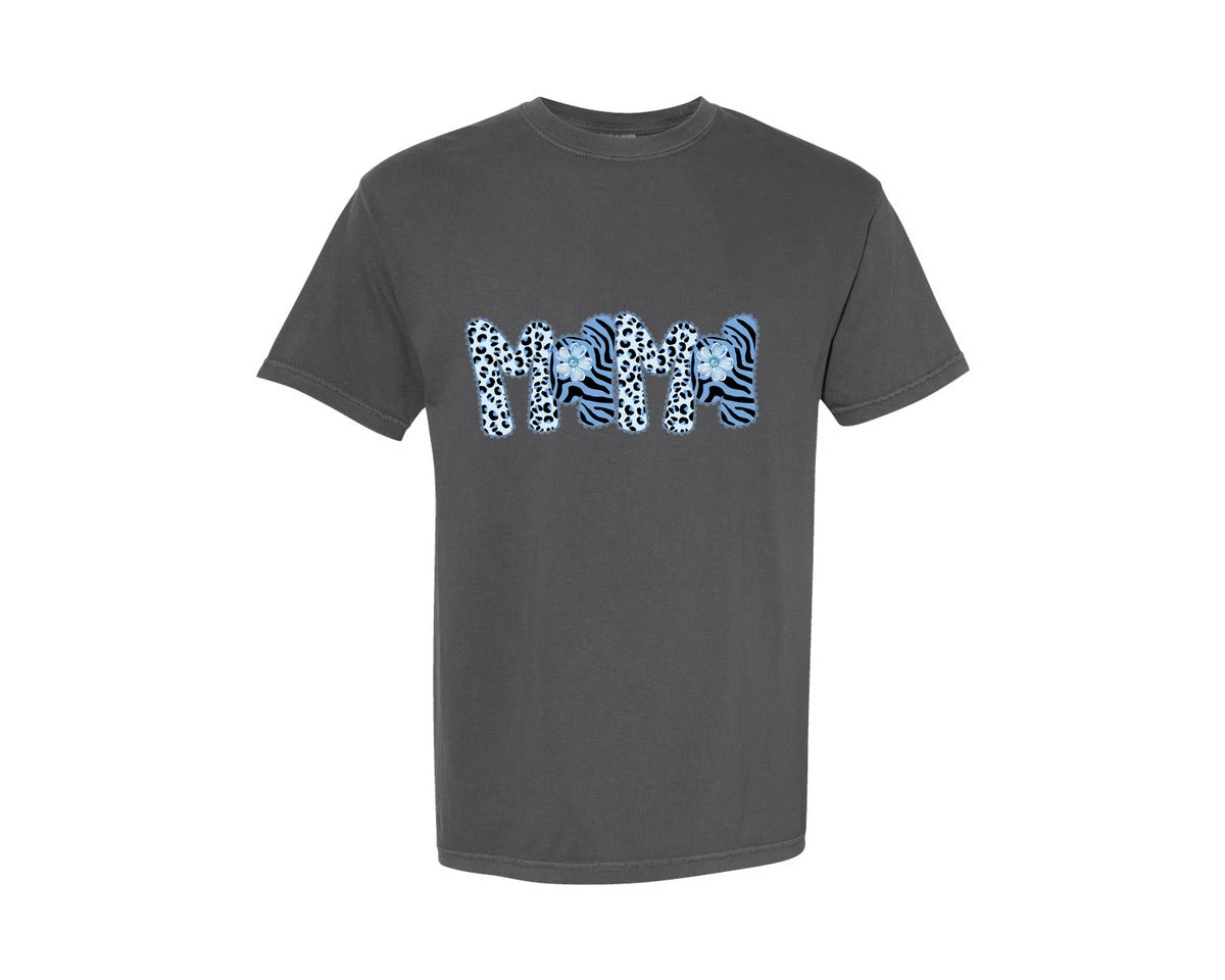 brand:Comfort Colors|color:Pepper|Leopard Mama Shirt Design Graphic T-Shirt