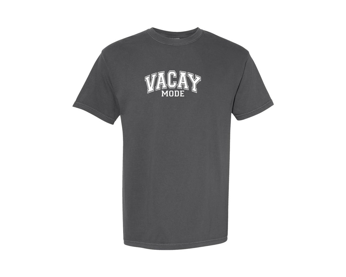 brand:Comfort Colors|color:Pepper|Vacay Mode Summer Vacation Varsity Graphic T-Shirt