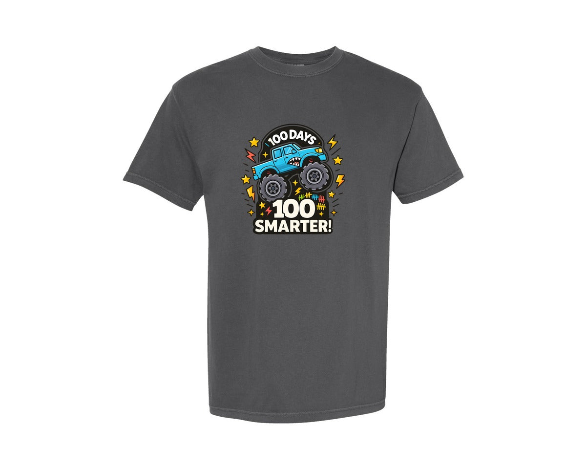 brand:Comfort Colors|color:Pepper|100 Days 100 Smarter Shirt Design Graphic T-Shirt