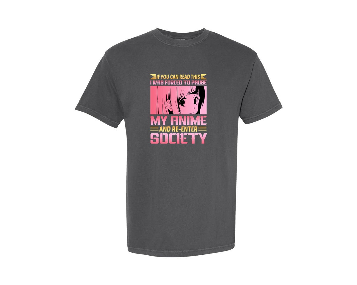 brand:Comfort Colors|color:Pepper|Anime T Shirt Design 4 Graphic T-Shirt