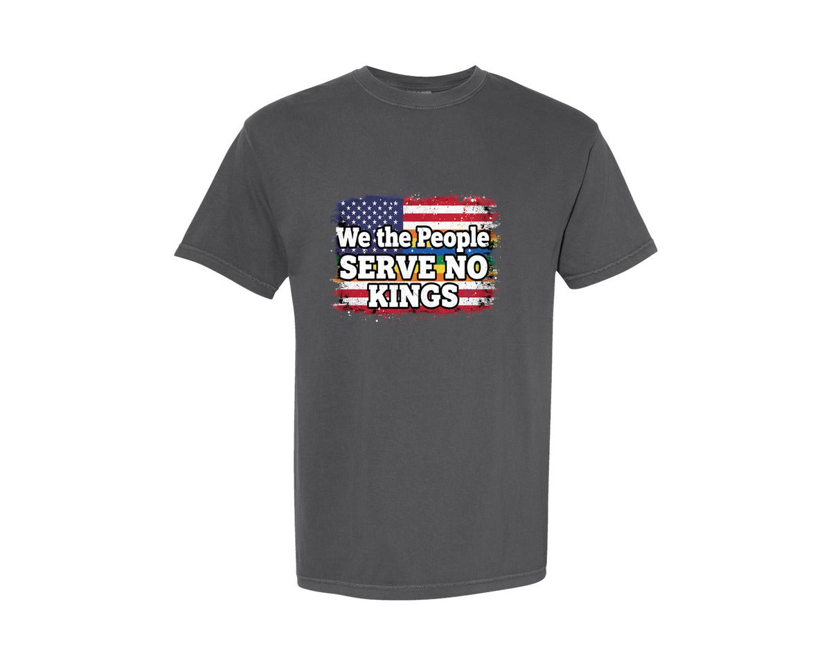 brand:Comfort Colors|color:Pepper|We The People Rainbow Serve No King Graphic T-Shirt