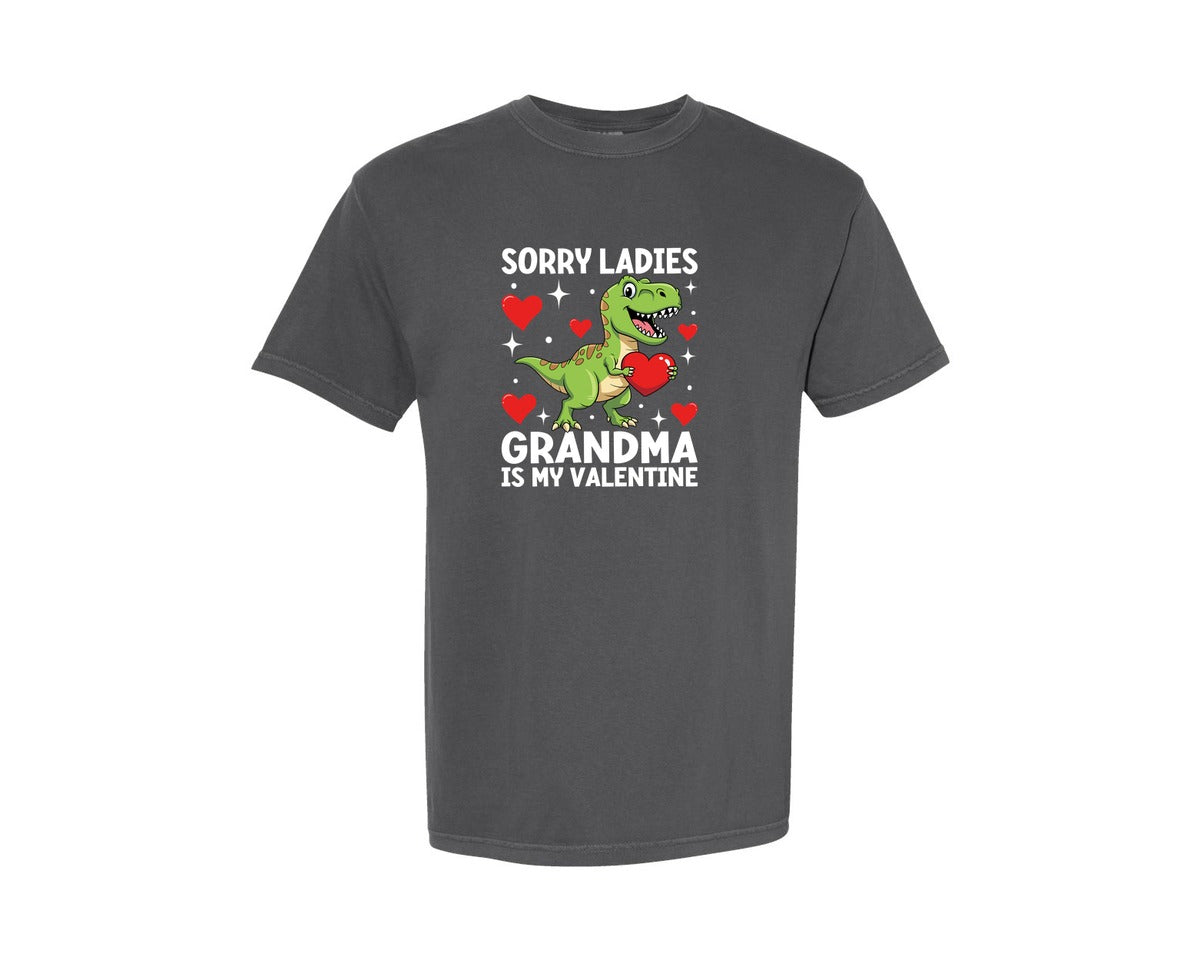 brand:Comfort Colors|color:Pepper|Grandma Love Valentines Day T Shirt Graphic T-Shirt