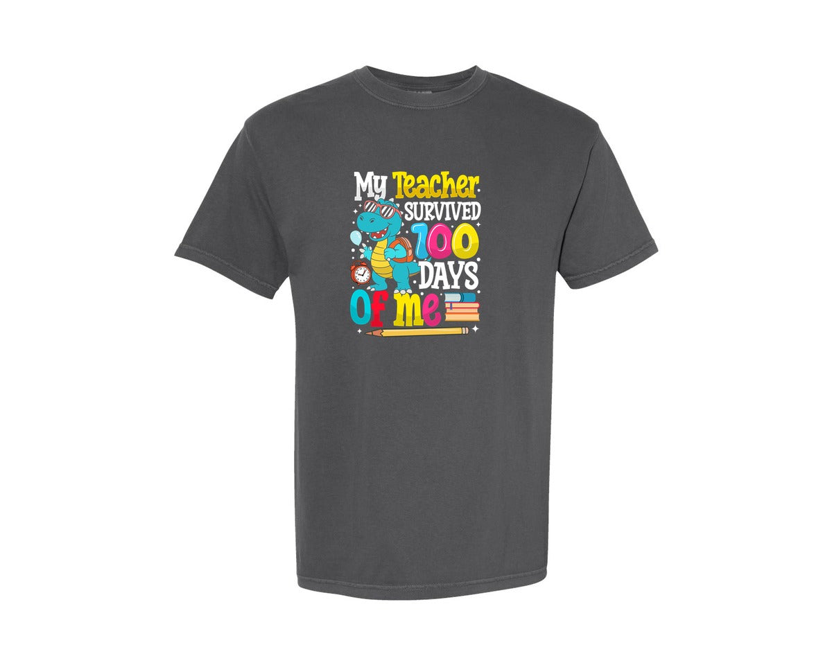 brand:Comfort Colors|color:Pepper|100 Days Of School 9 Graphic T-Shirt