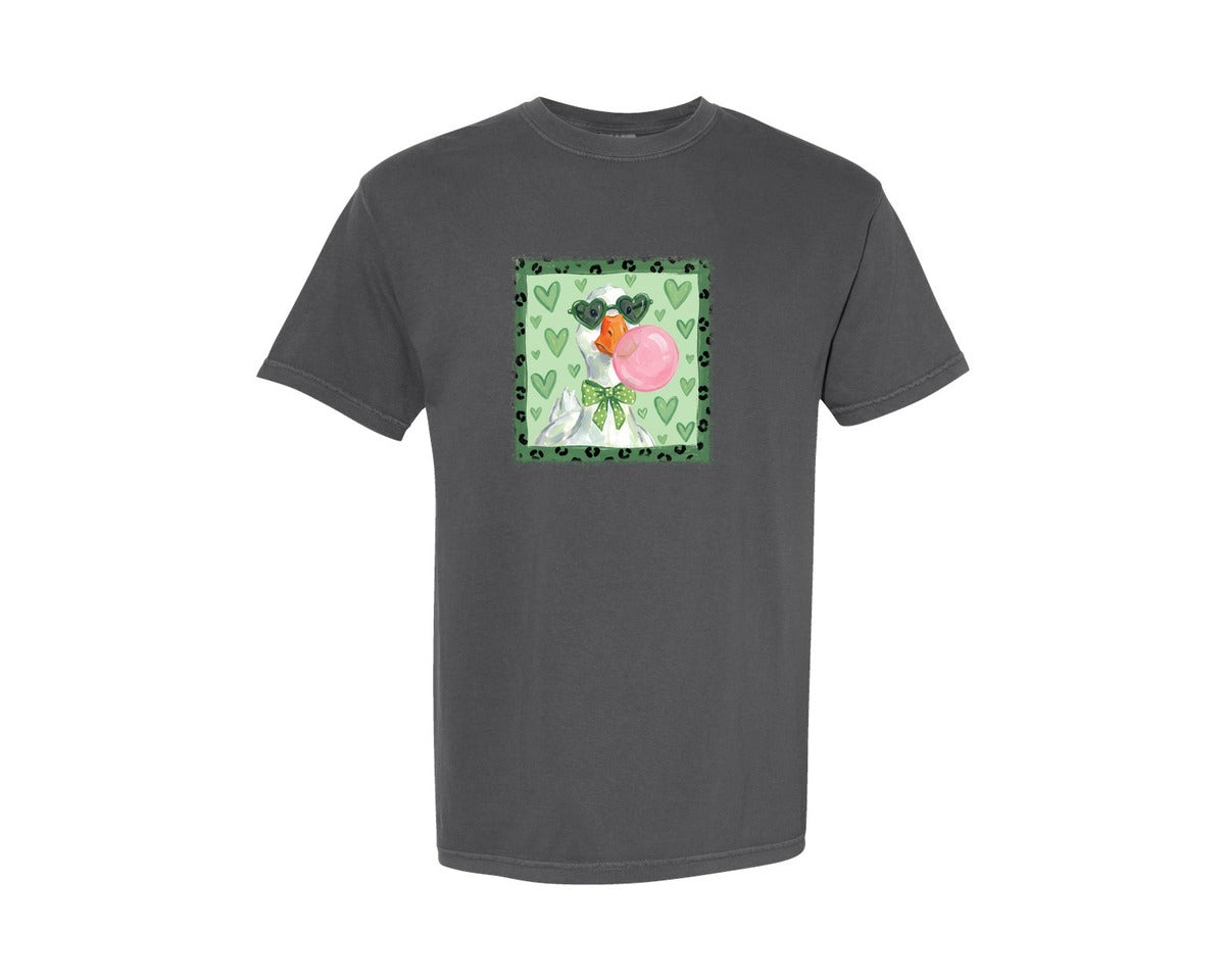 brand:Comfort Colors|color:Pepper|Cute St Patricks Day Goose 3 Graphic T-Shirt