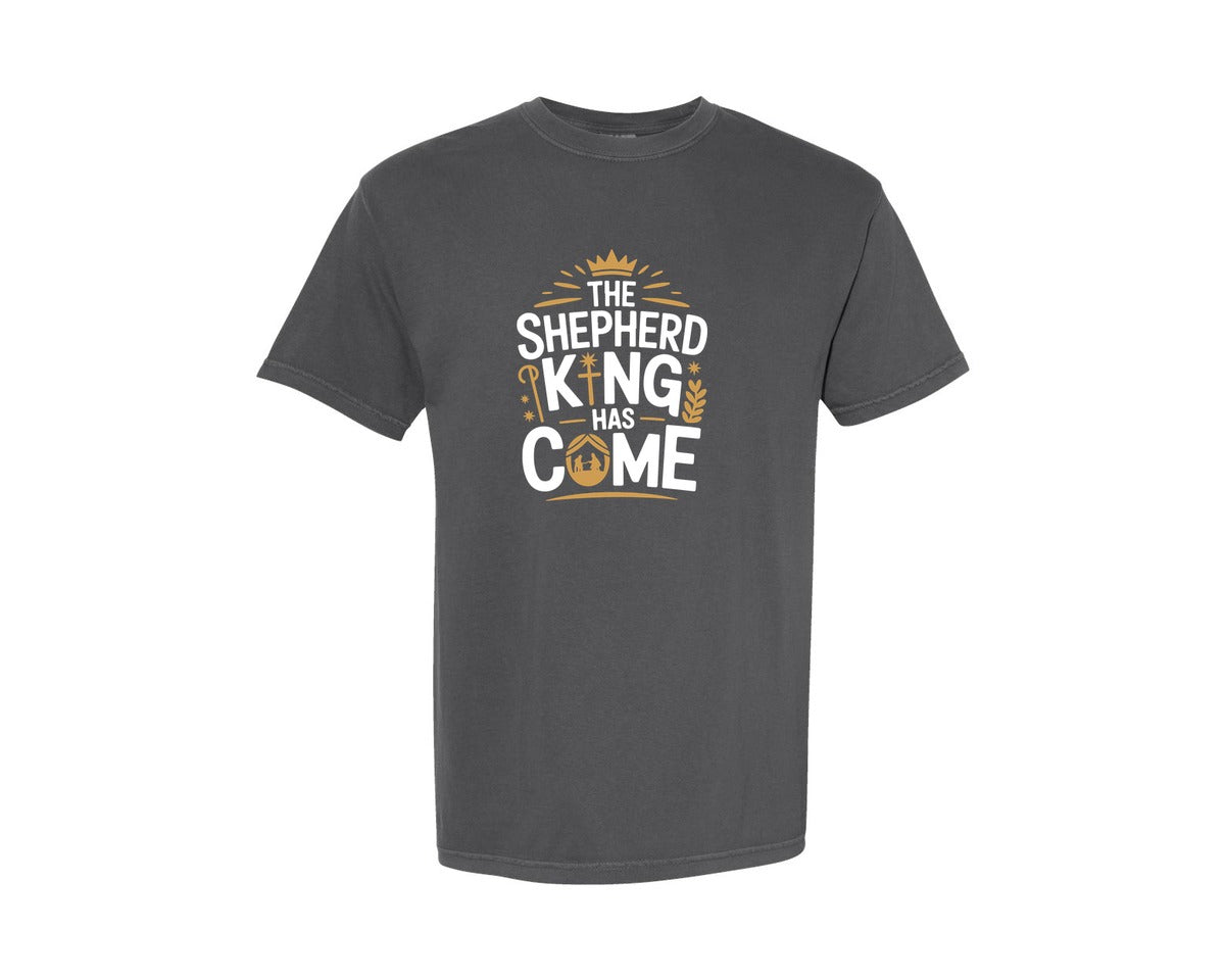 brand:Comfort Colors|color:Pepper|The Shepherd King Has Come Christmas Tee Graphic T-Shirt