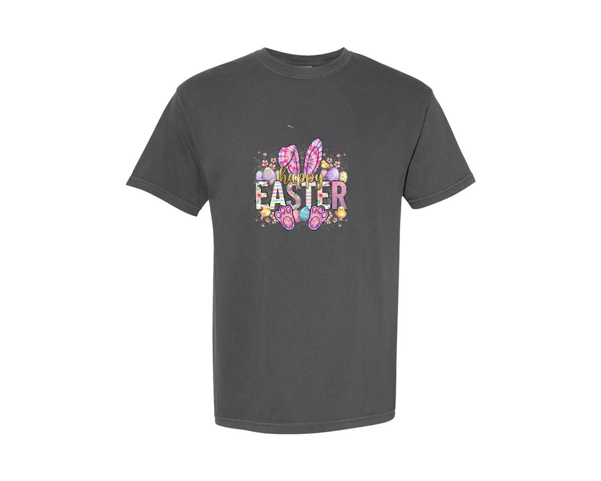 brand:Comfort Colors|color:Pepper|Happy Easter Bunny 6 Graphic T-Shirt
