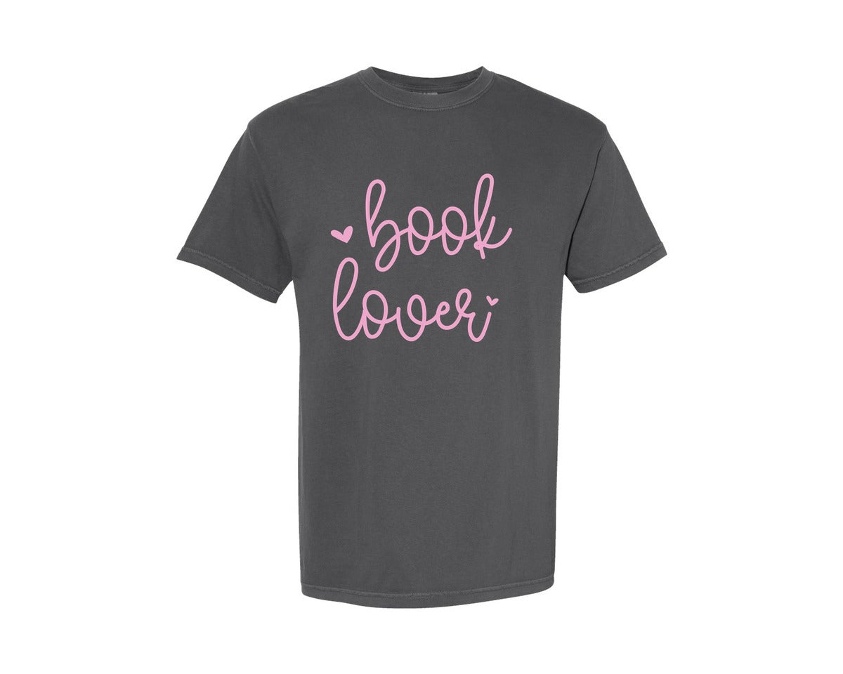 brand:Comfort Colors|color:Pepper|Book Lover Funny Book Graphic T-Shirt
